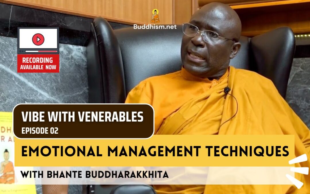 Recording of Episode 02 Vibe with Venerables “Emotional Management Techniques” with Bhante Buddharakkhita