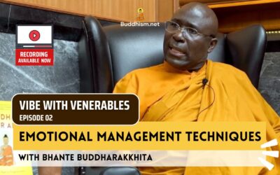 Recording of Episode 02 Vibe with Venerables “Emotional Management Techniques” with Bhante Buddharakkhita