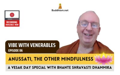 Recording of Episode 06 Vibe with Venerables “Anussati, The Other Mindfulness” with Bhante Shravasti Dhammika