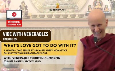 Recording of Episode 09 Vibe with Venerables “What’s Love Got To Do With It?” with Venerable Thubten Chodron