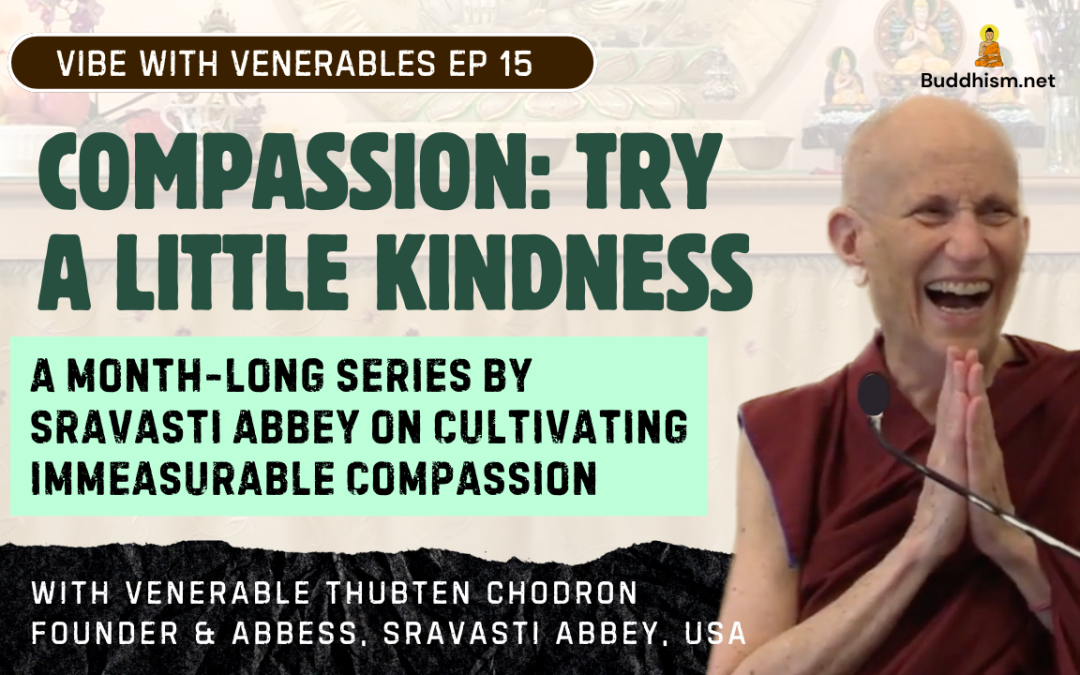 Recording of Episode 15 Vibe with Venerables “Compassion: Try A Little Kindness” with Venerable Thubten Chodron