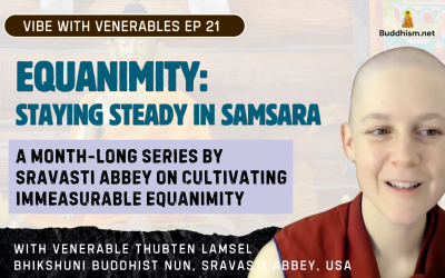 Recording of Episode 21 Vibe with Venerables “Equanimity: Staying Steady in Samsara” with Venerable Thubten Lamsel