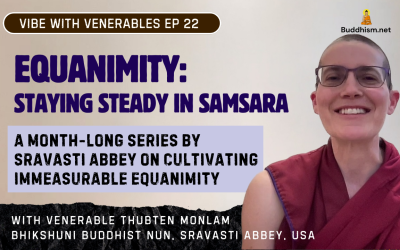 Recording of Episode 22 Vibe with Venerables “Equanimity: Staying Steady in Samsara” with Venerable Thubten Monlam